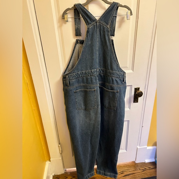 Madewell stright leg denium overalls, sz XL. In Dennett wash - Picture 3 of 16